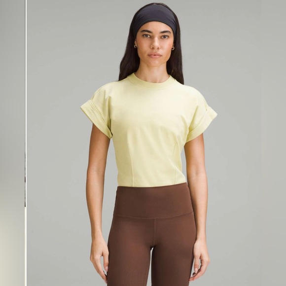 Lululemon Heavyweight Cotton T-Shirt Bodysuit Finch Yellow‎ - Picture 1 of 8